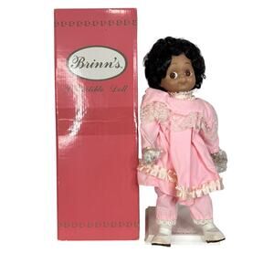 Brinn's Porcelain Doll Vanessa 13 inch Pink Dress‎ in Box